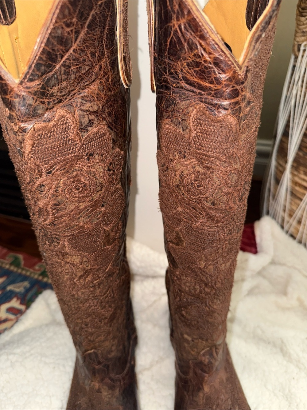 Old Gringo Brown Embroidered Leather Cowgirl Boots size 9.5 - Picture 6 of 12